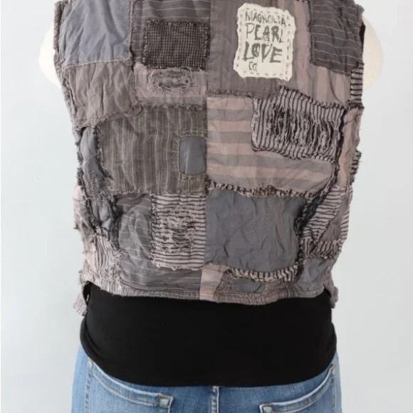 Magnolia Pearl Black and Gray Patchwork Nikha Vest - Picture 10 of 10
